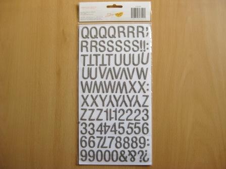 letras numeros adhesivas de carton negro blanco