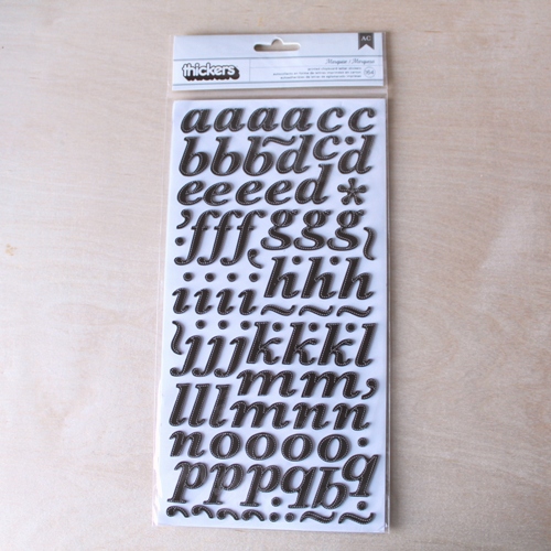 Letras de Cartón Adhesivas para scrapbooking - Thickers Marquesa - Cuero  con costura
