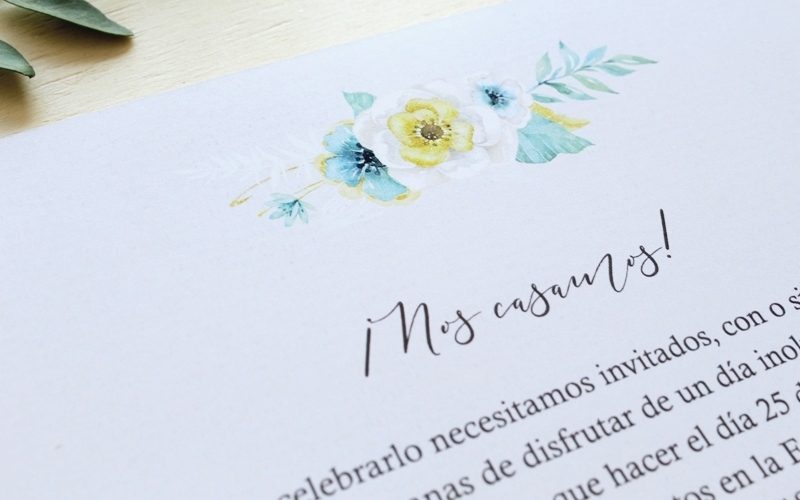 invitaciones de boda con caligrafía